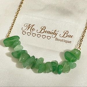Aventurine Quartz Crystal Necklace